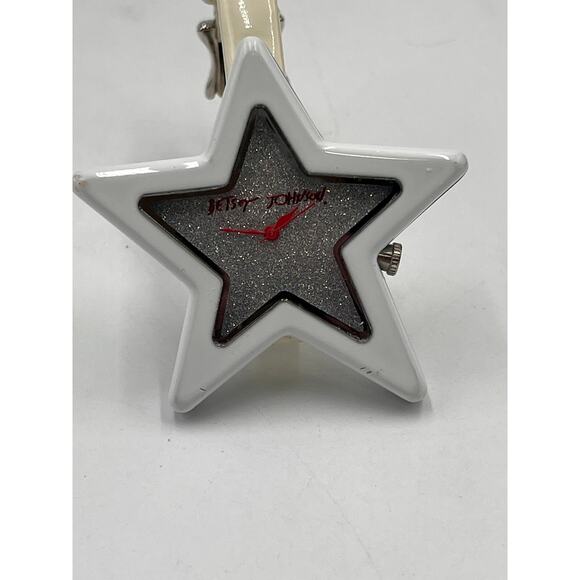 Betsey Johnson Starlette White Star Shaped Glitter Watch New‎ Battery BJ2130 main image 8